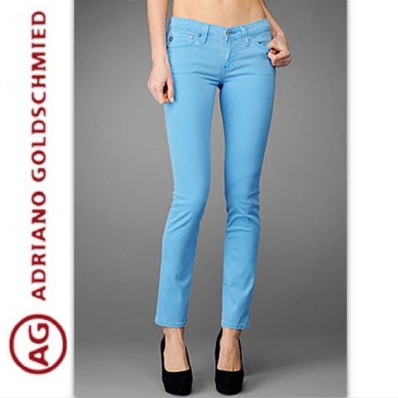 ⭐️ AG Adriano Goldschmied The Stilt Cigarette Leg Blue Pants 27R - Picture 5 of 16